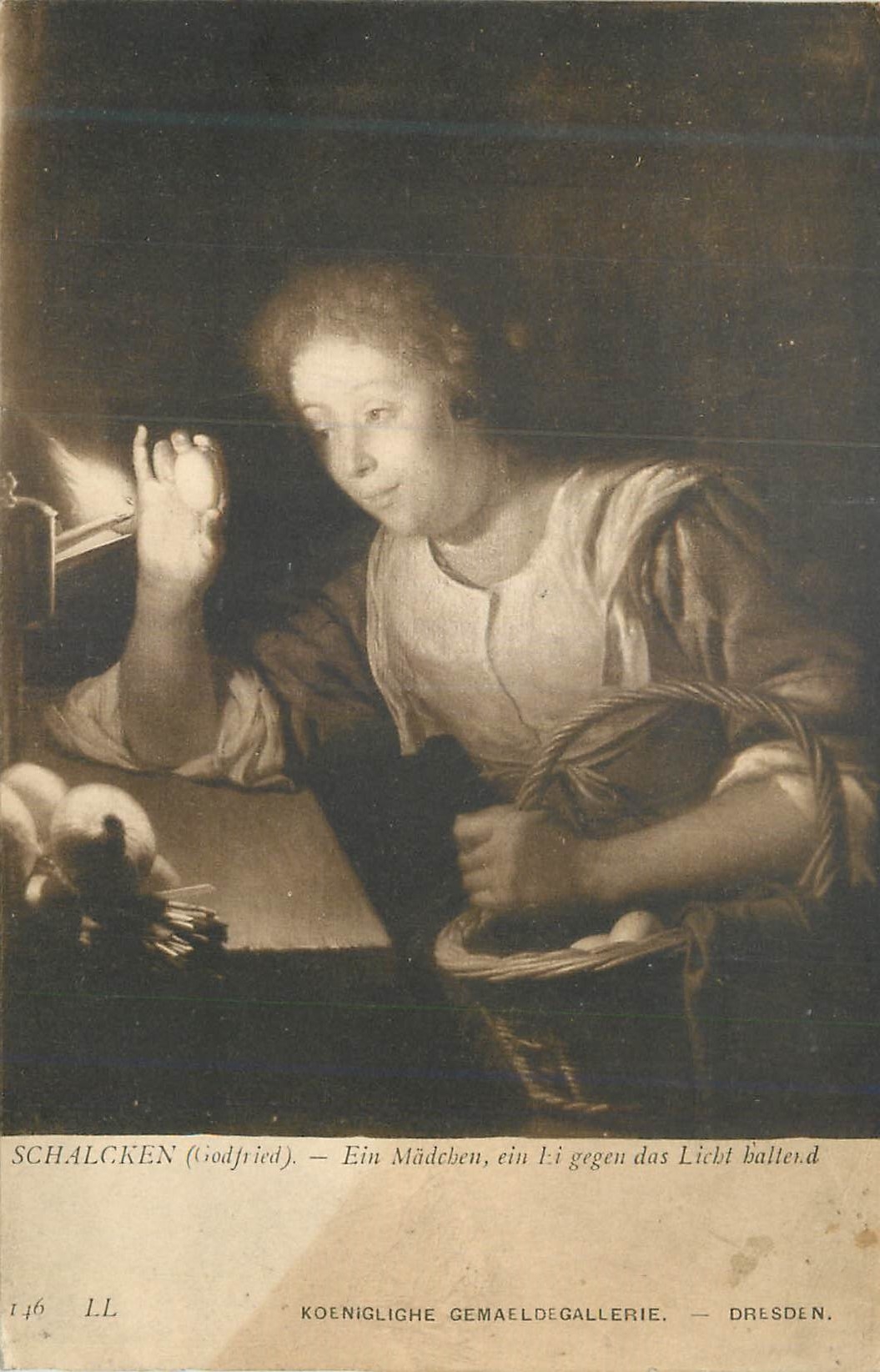 CPA Schalcken (Godfried) Ein Mudeben Ein Ligegen Das das Liebt Koeniglighe Gemalde Gallerie Dresden