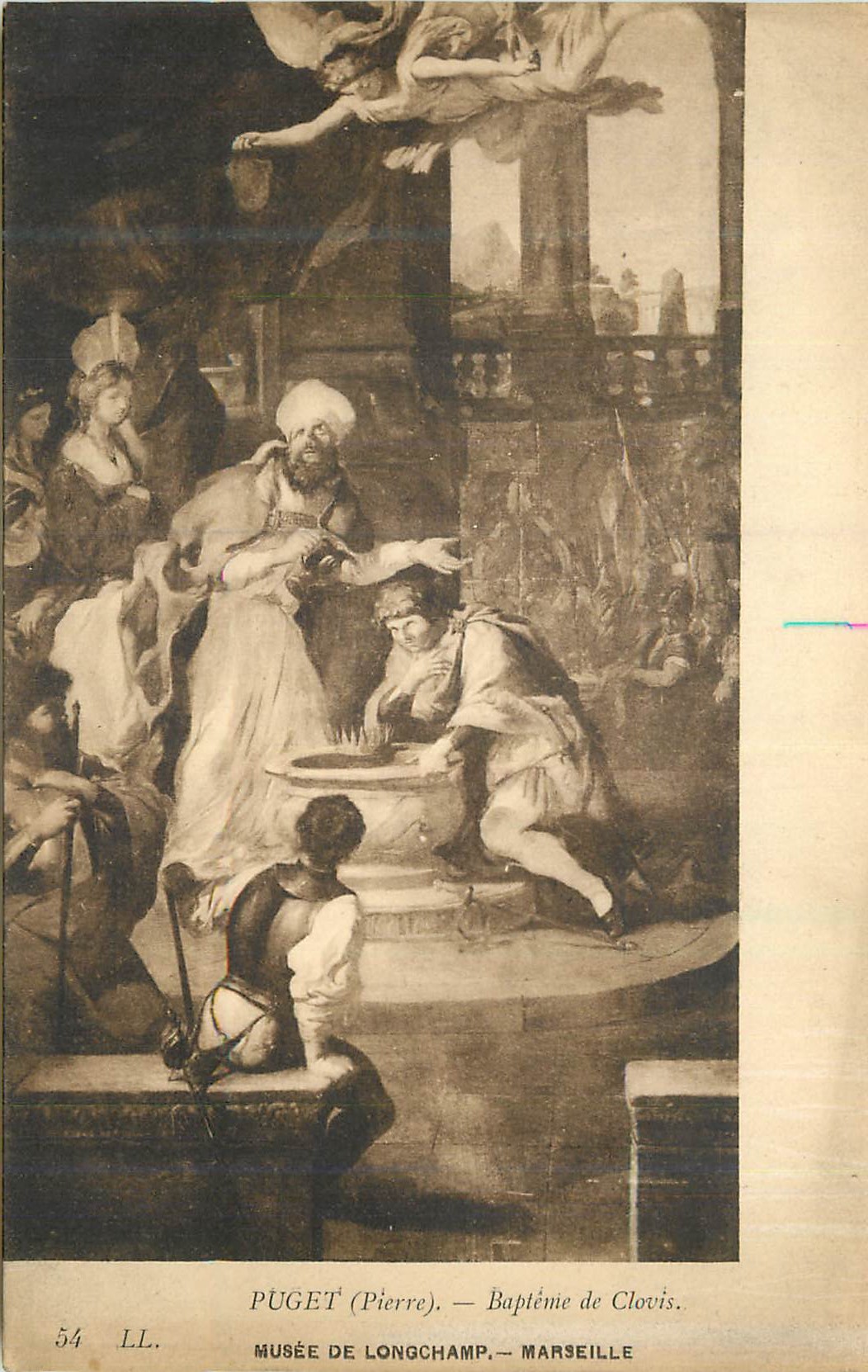 CPA Musee de Longchamp Marseille Puget (Pierre) Bapteme de Clovis