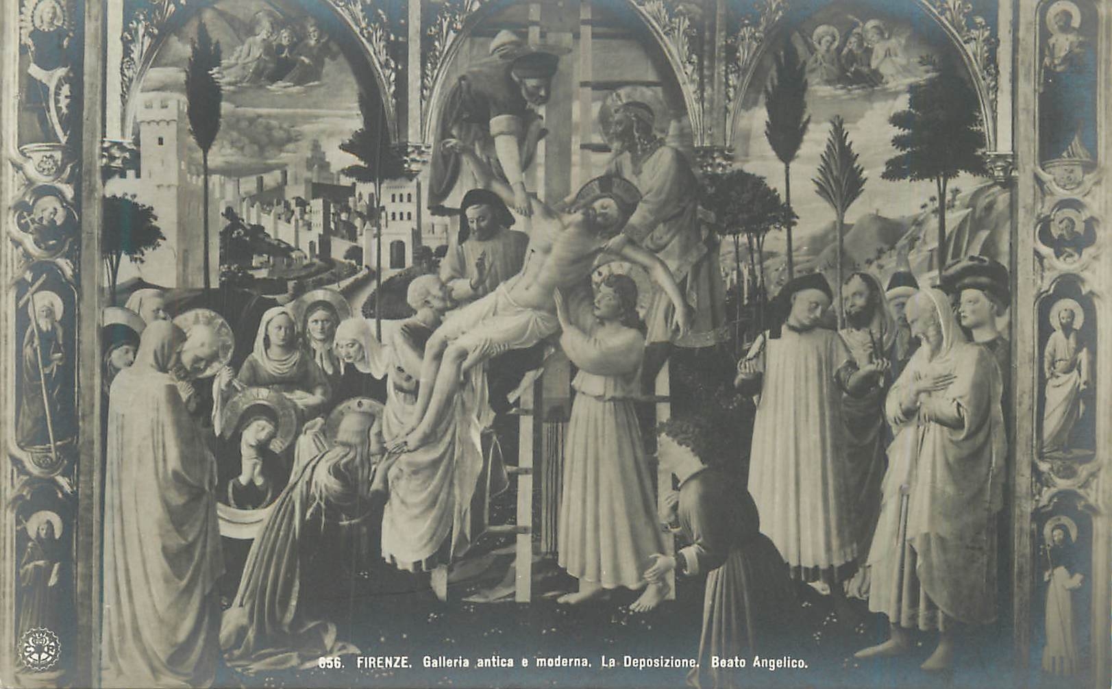 CPA Firenze Galleria Antica a Moderna La Deposiziono