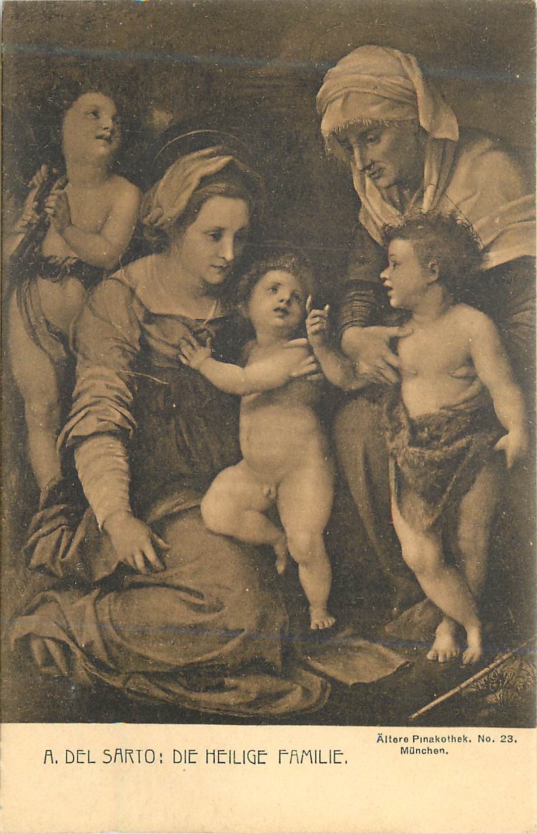 CPA A Del Sarto Die Heilige Familie Munchen