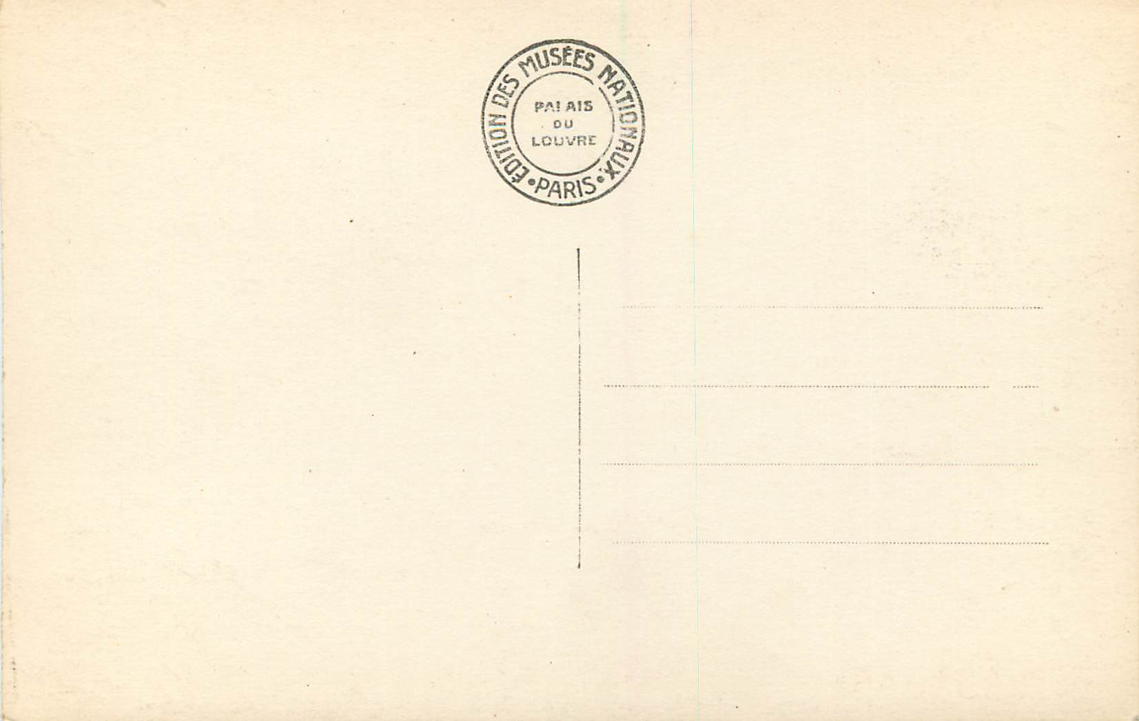 CPA Musee de Blerancourt Wille La Double Recompense du Merite — Rückseite
