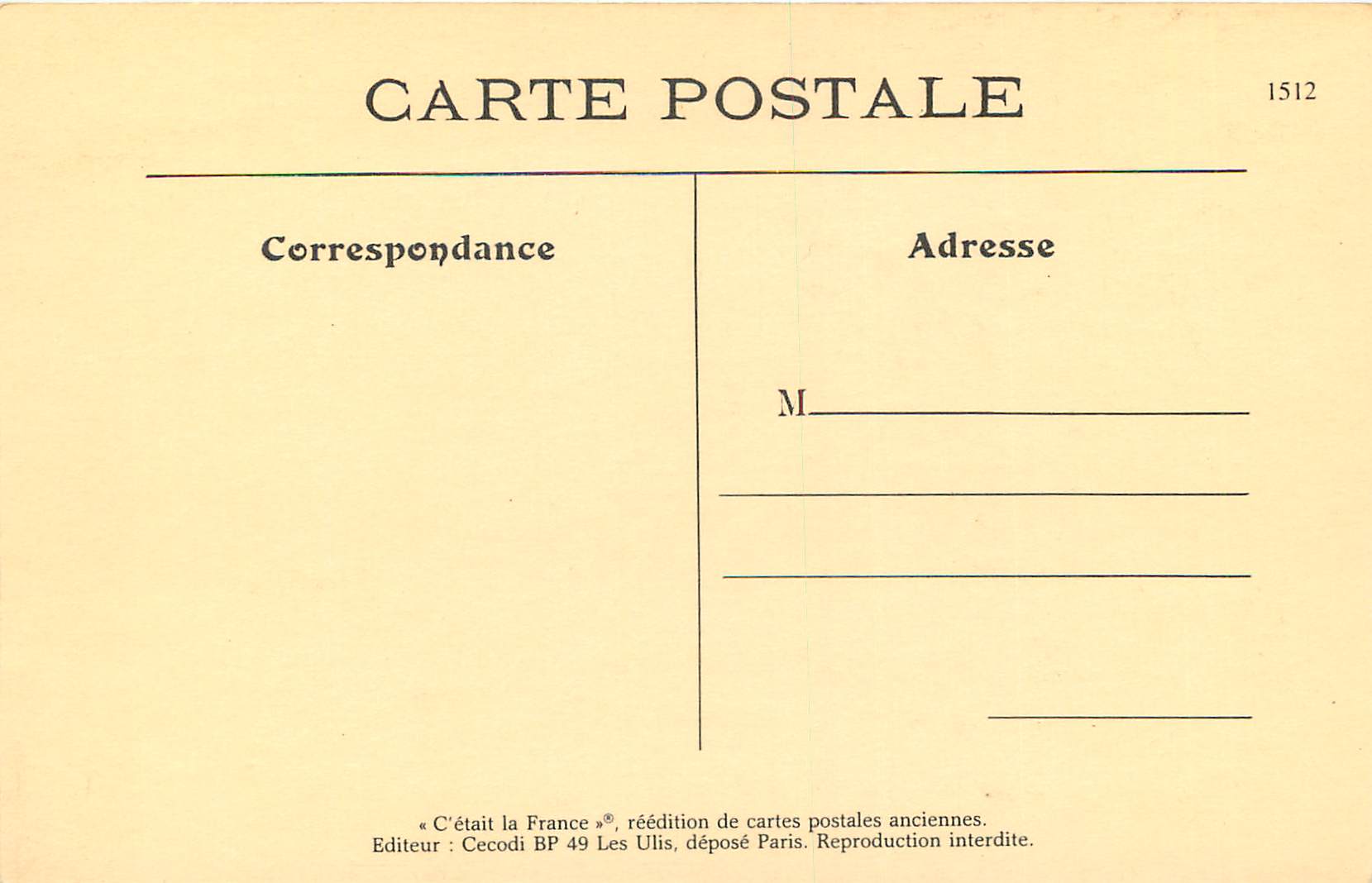 REPRO Les Petits Metiers de la Rue Marchande de Legumes C'Etait La France — Rückseite
