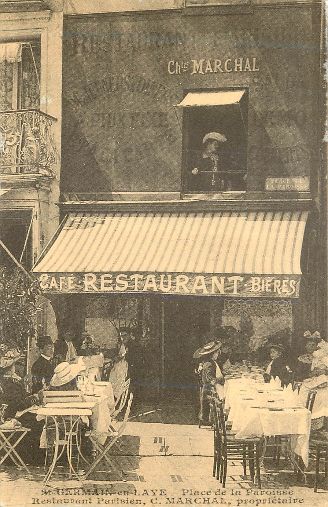 Saint-Germain-en-Laye — Restaurant Parisien, C. Marchal, propriétaire — Place de la Paroisse — Éditeur : France la France, n° 181