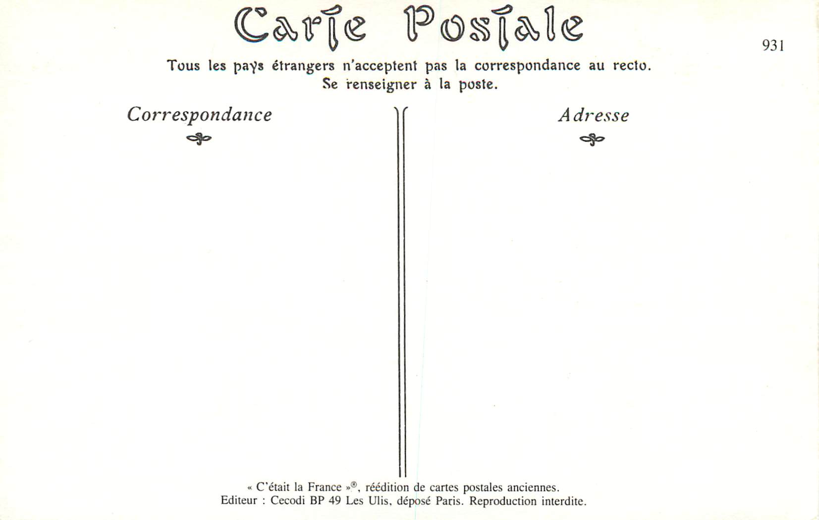 REPRO Toulon Le Torpilleur des Ruies — Verso