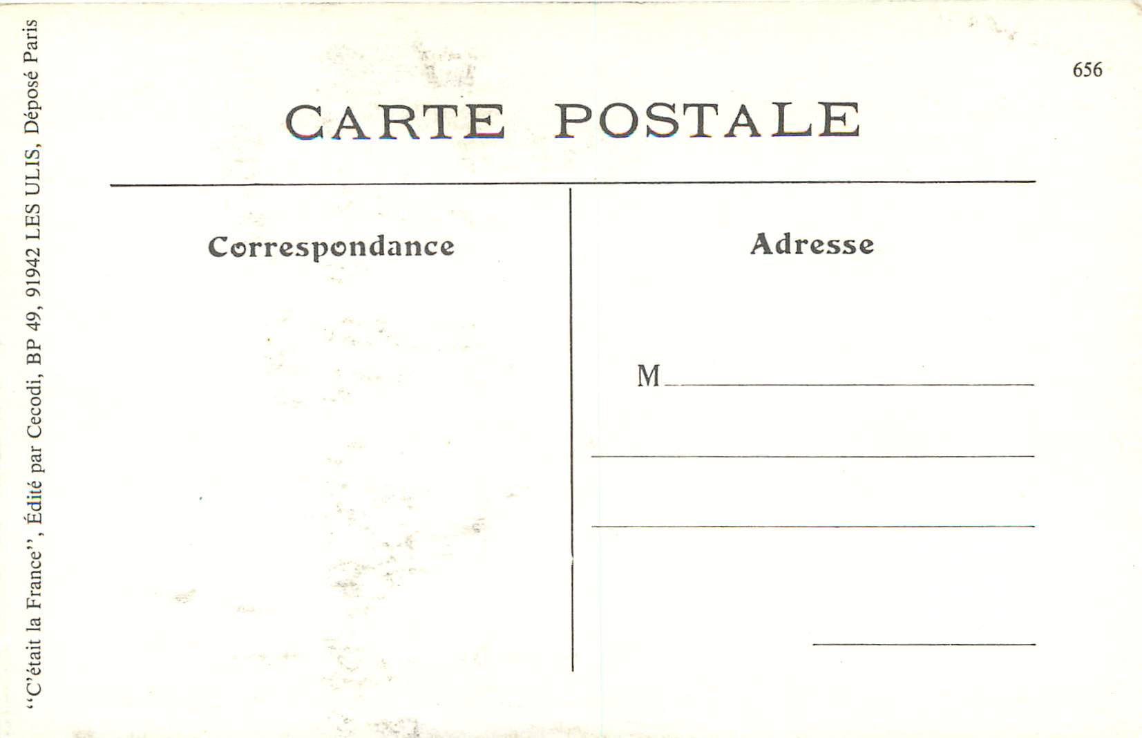REPRO L'Embarquement Oeuvre Municipale Lyonnaise des Enfants a la Montagne — Verso