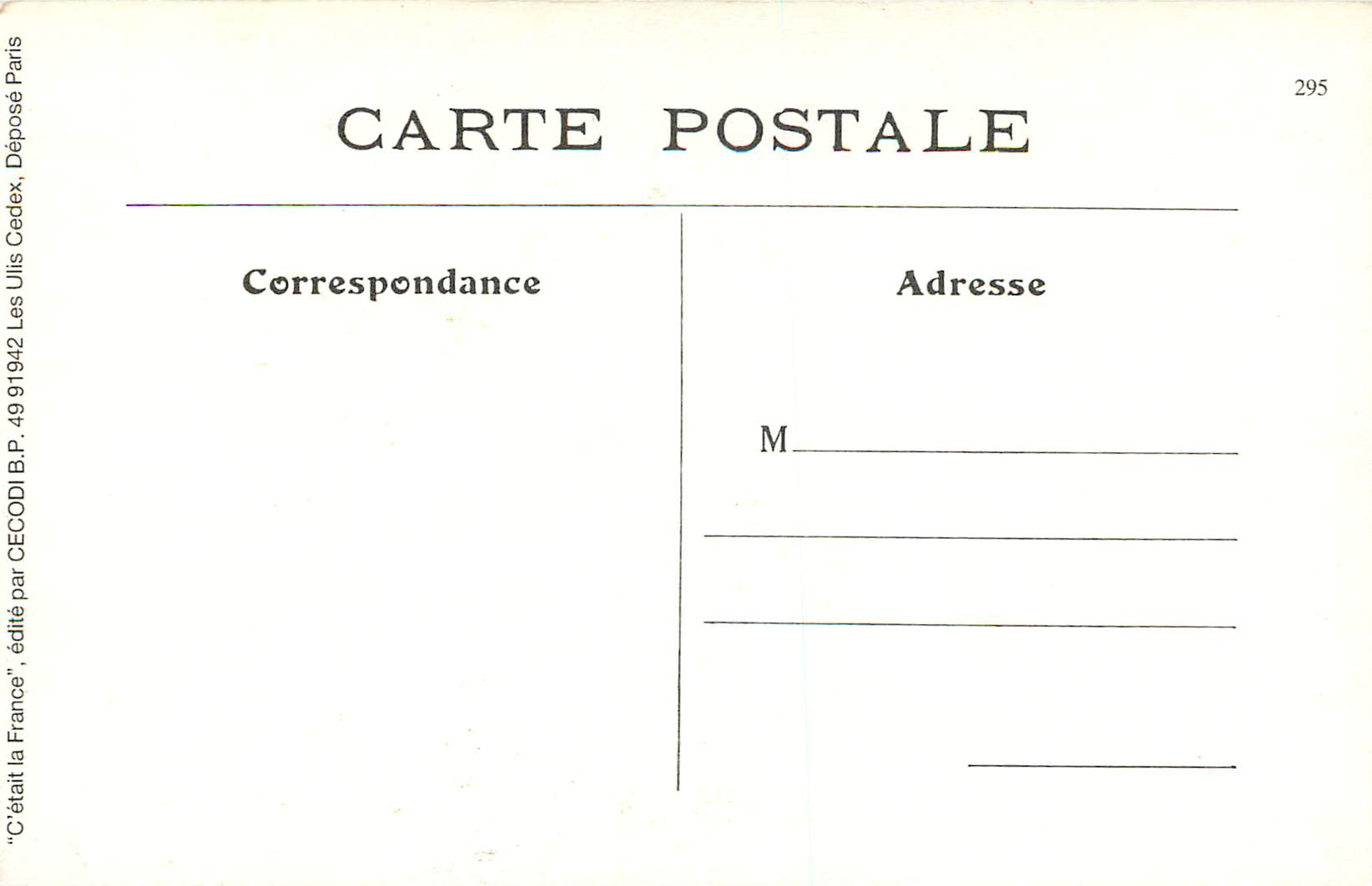 Les Alpes - Charbonnière en combustion (1250 m. d'alt.) — Édition Auguste Gros, Serres, n° 619 — Verso