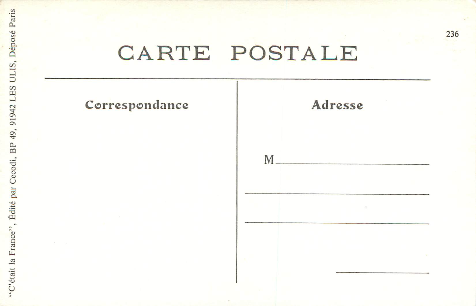 REPRO La Mere Jacquetta de Garentec (Environs de Morlaix ) Bretagne — Rückseite