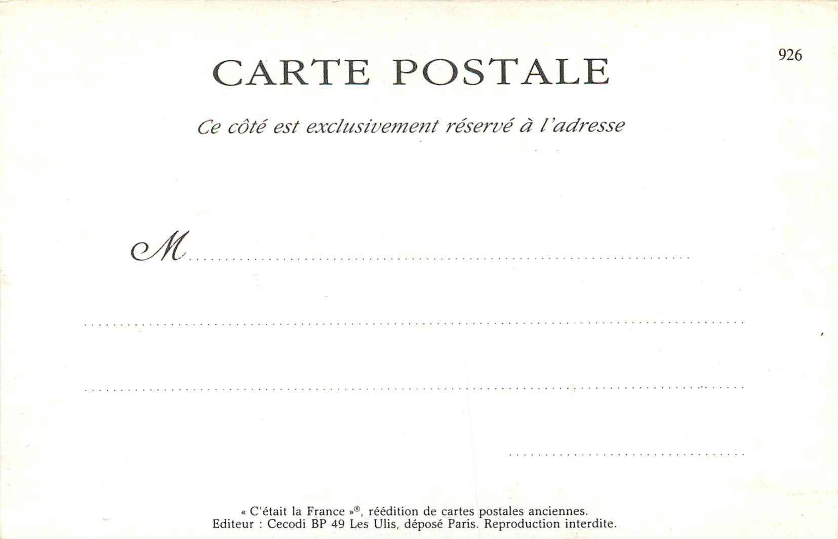 REPRO Les Petits Metiers Parisiens Le Tondeur de Chiens — Rückseite