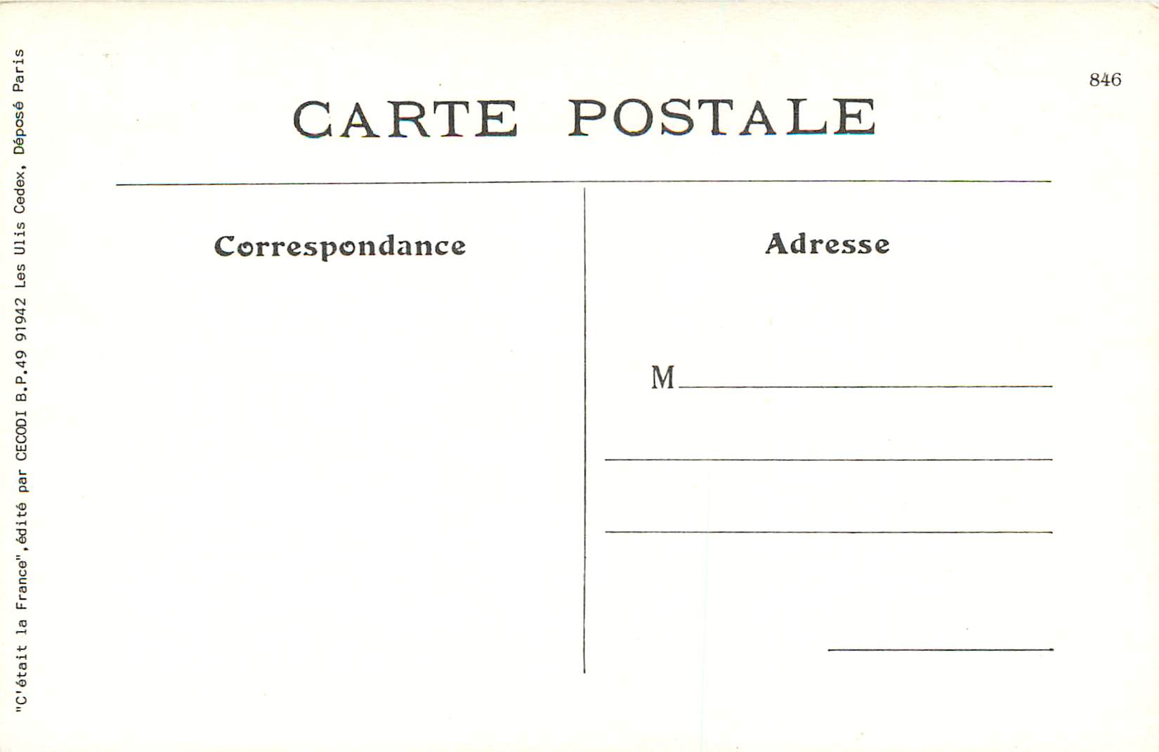 ÉCOURT-SAINT-QUENTIN — Le triage du Lin — A. Béal Fils, éditeur 29 Rue des Linières, Cambrai — Rückseite