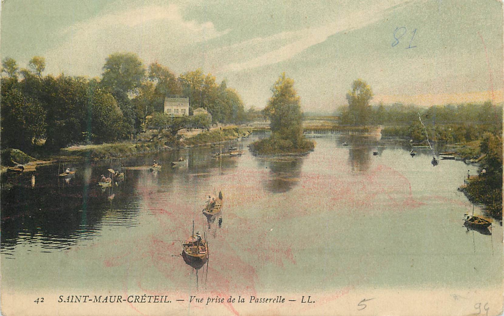 CPA Saint Maur Creteil Vue Prise de la Passerelle