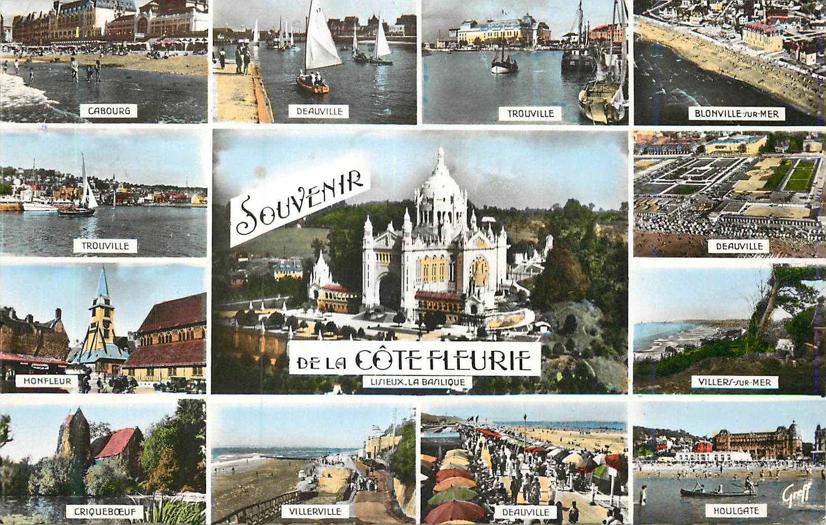 CPM Souvenir de la Cote Fleurie Basilique Architecte Cordonnier