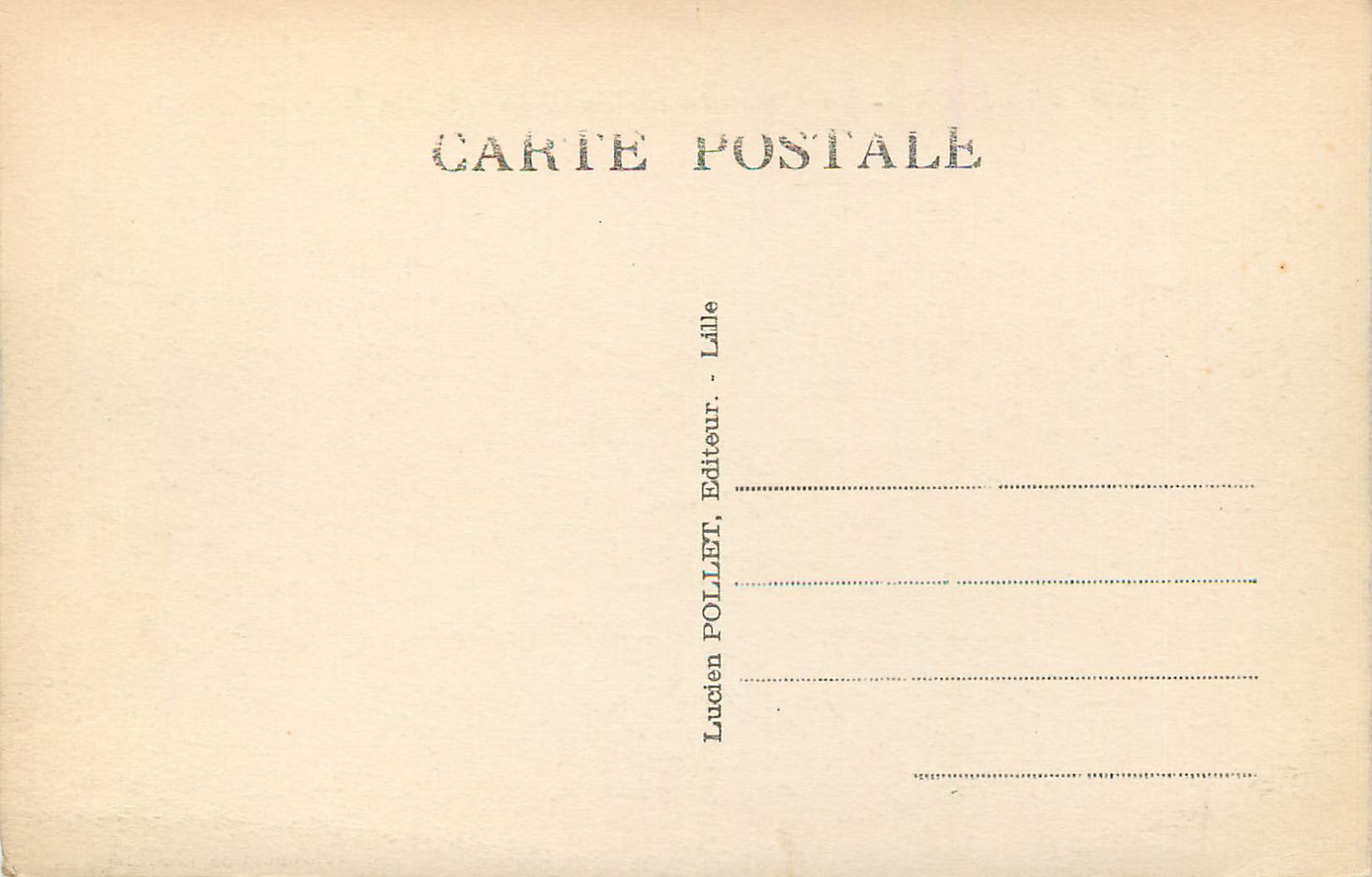 Lille - Die Grande Place und die Vieille Bourse — Lucien Pollet, Verlag — Rückseite