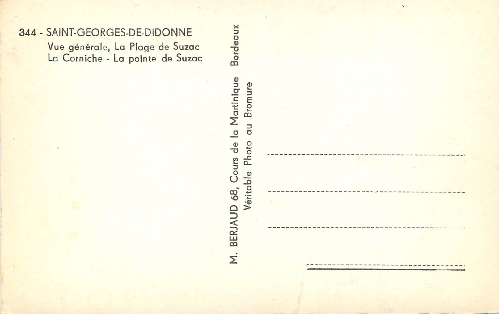 Saint-Georges-de-Didonne — Vue générale, plage de Suzac, corniche, pointe de Suzac — Tito — Back