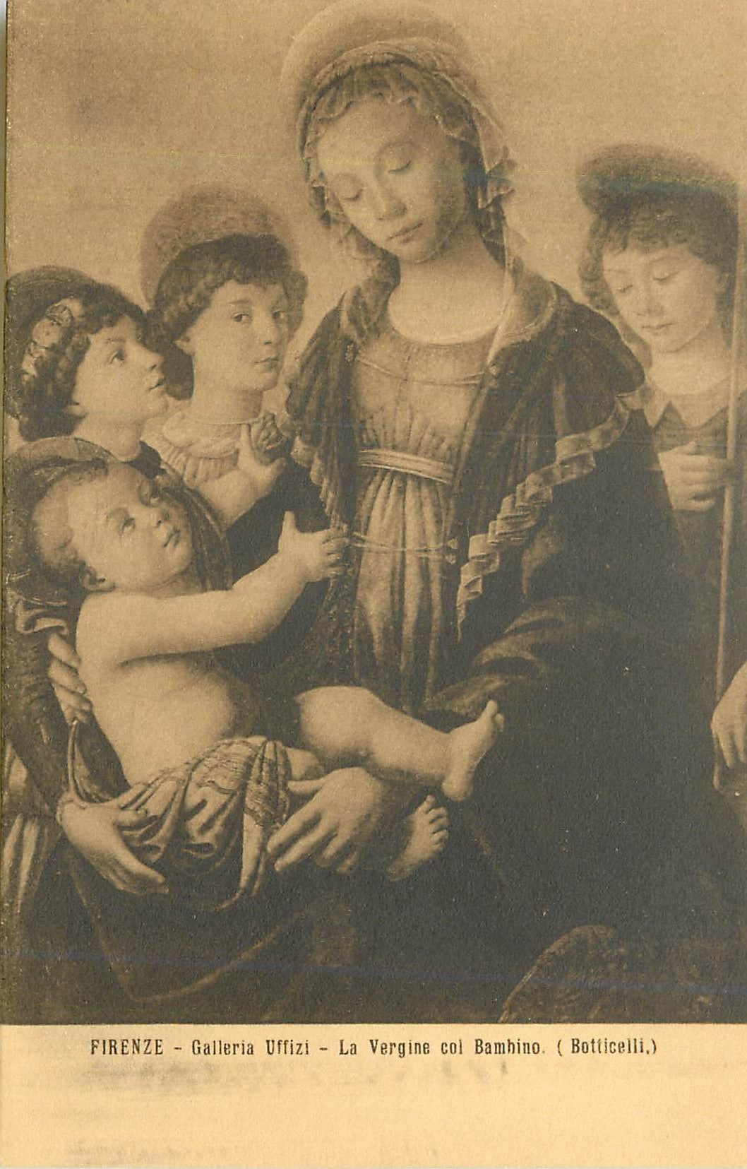 CPA Firenze Galleria Uffizi la Vergina col Bambino
