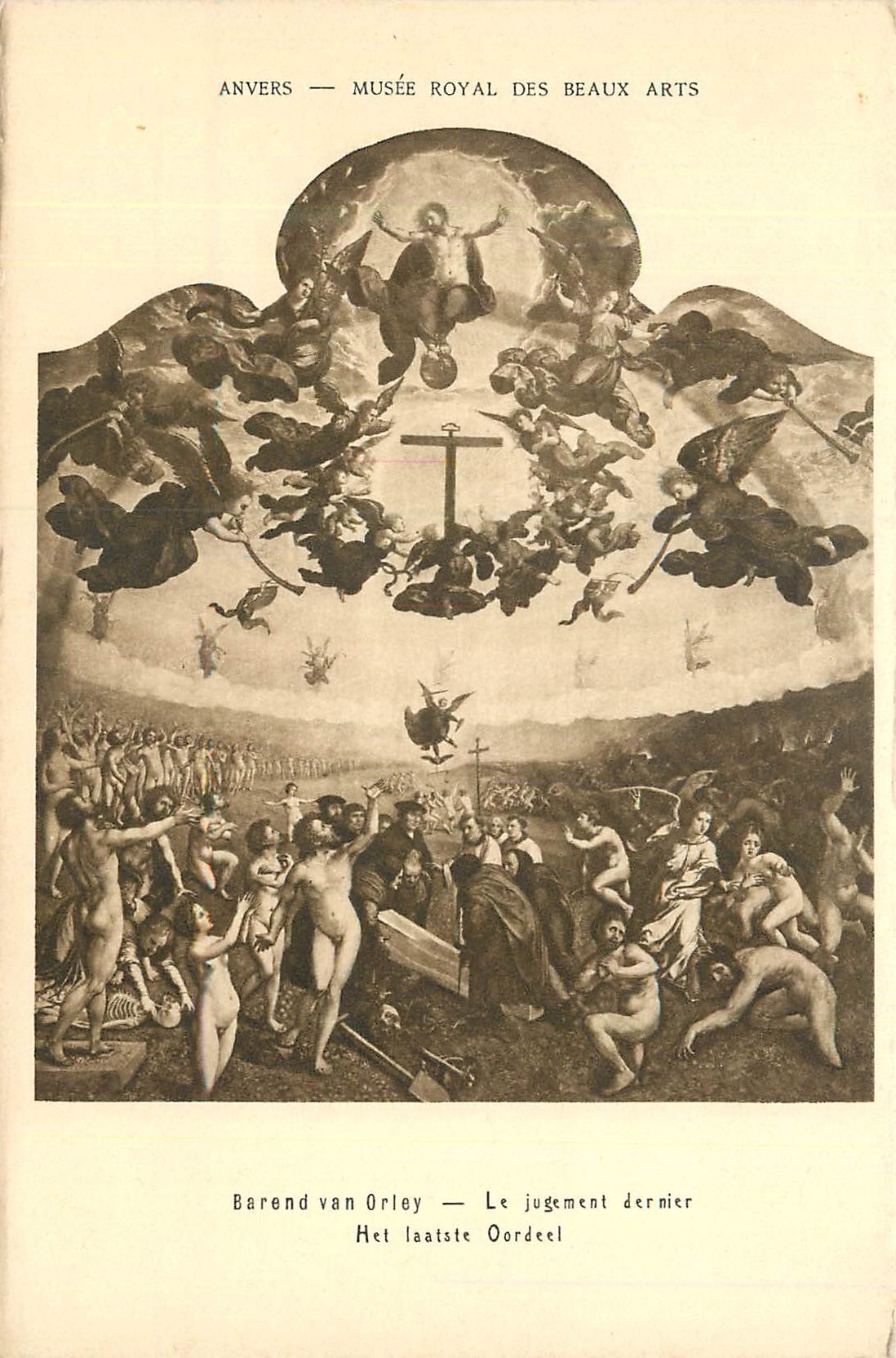 CPA Anvers Musee Royal des Beaux Arts Barend Van Orley le Jugement Dernier 