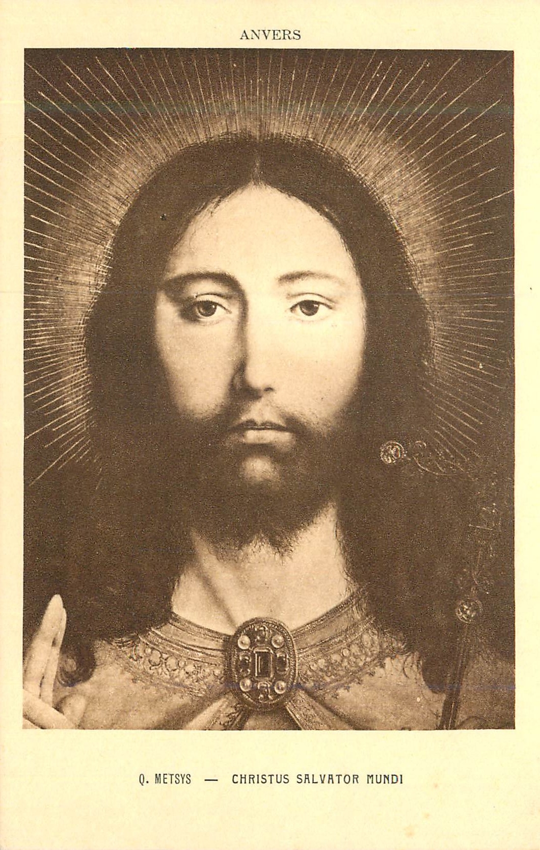 CPA Anvers Q Metsys Christus Salvator Mundi