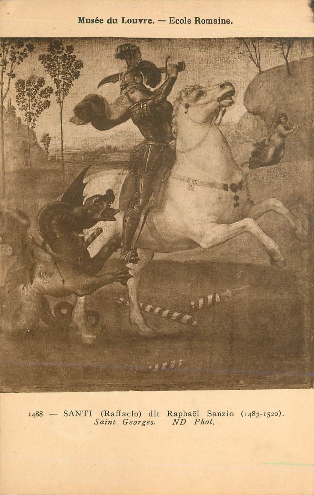 CPA Musee du Louvre Ecole Romaine  Saint Georges
