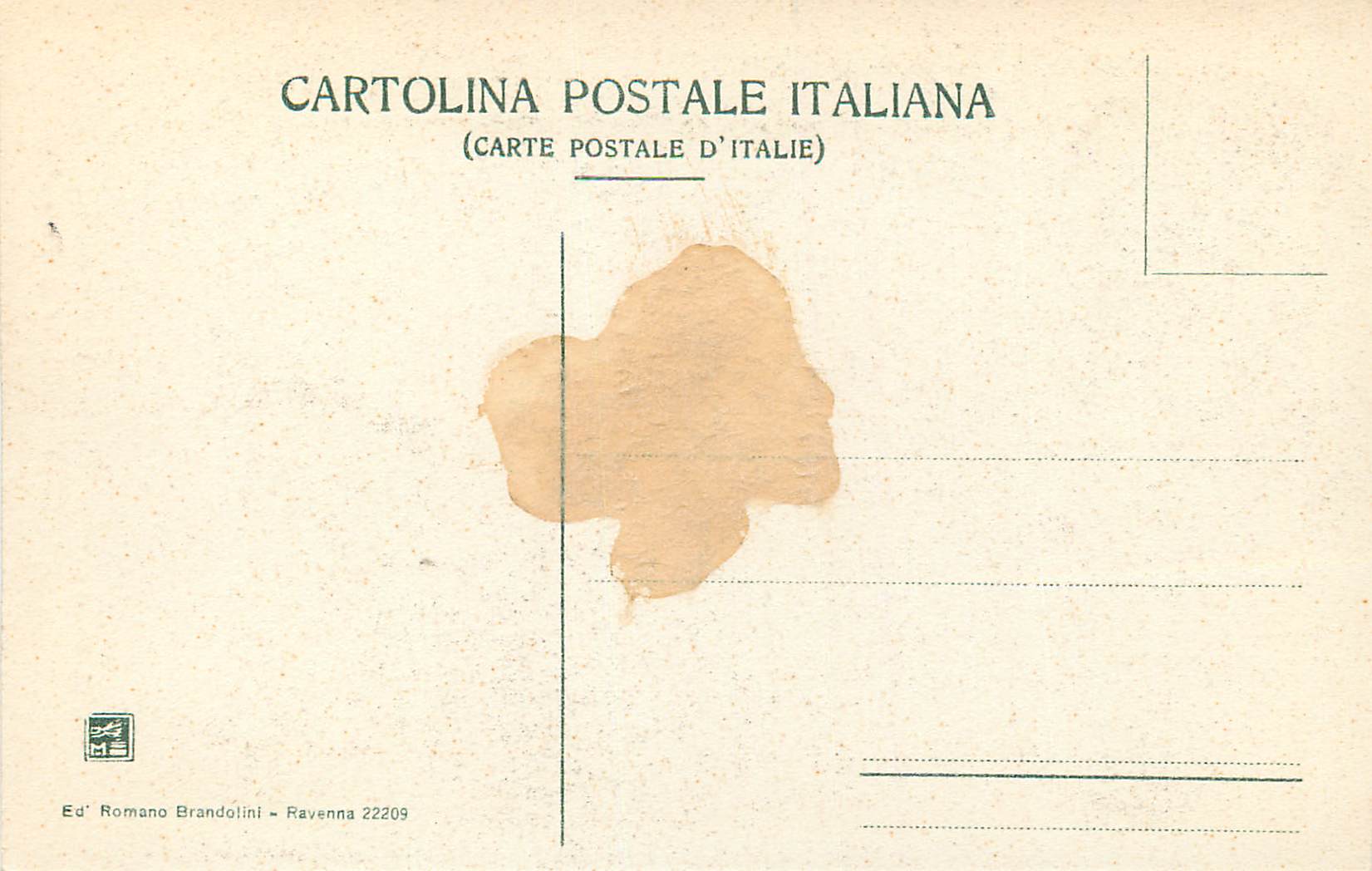 CPA Ravenna Buon Pastore (Musaico del V Secolo) Mausoleo di Galla Placidia — Rückseite