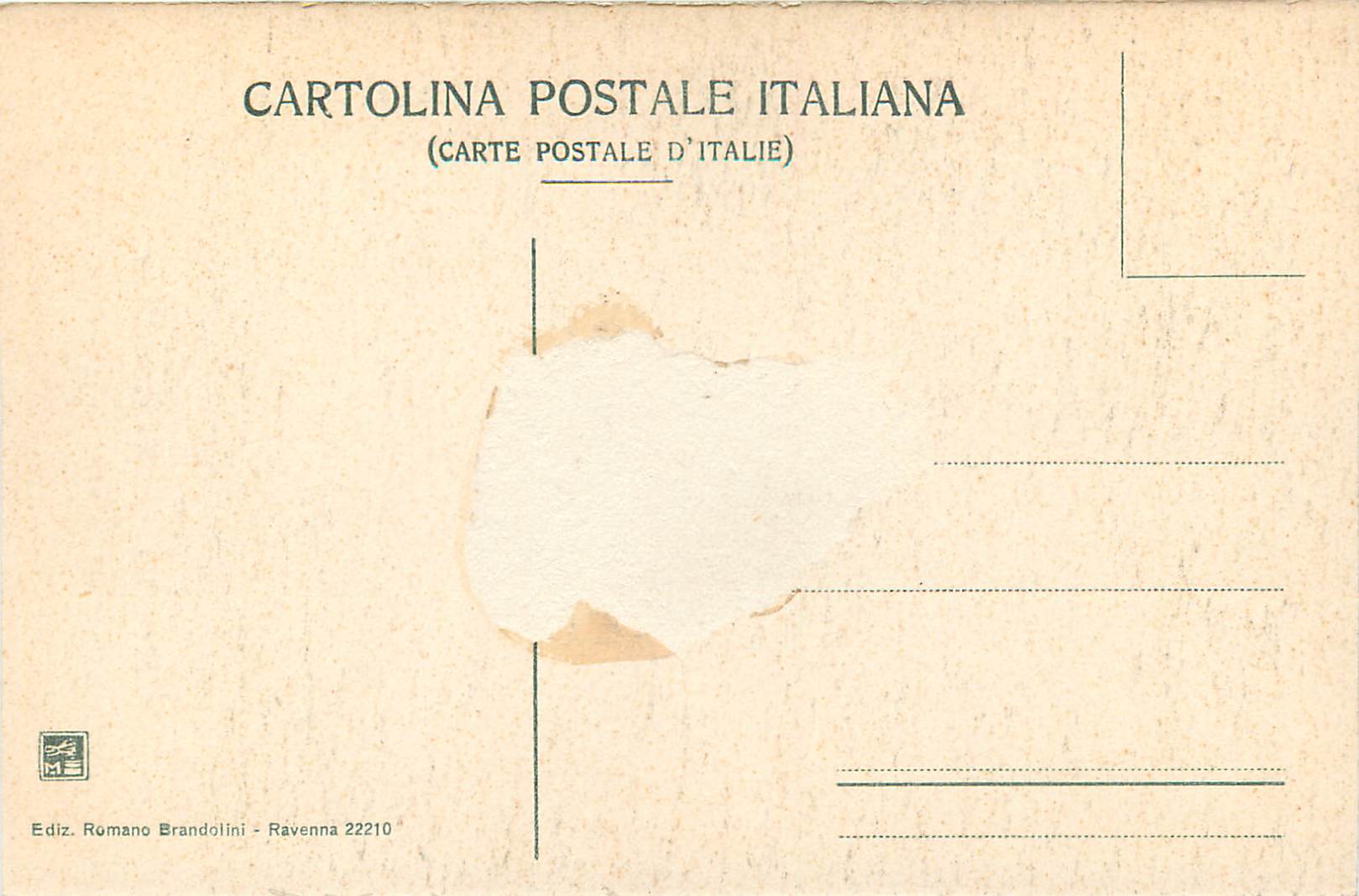 CPA Ravenna Basilica di San Vitale — Rückseite