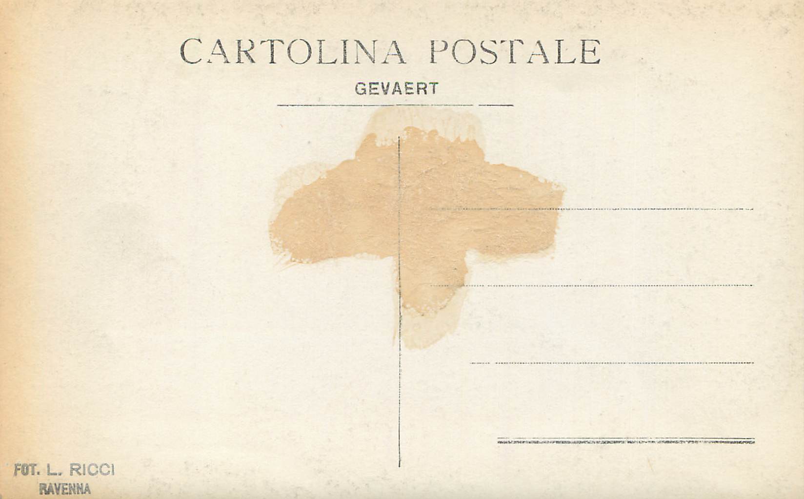 CPA Fot L Ricci Ravenna — Rückseite