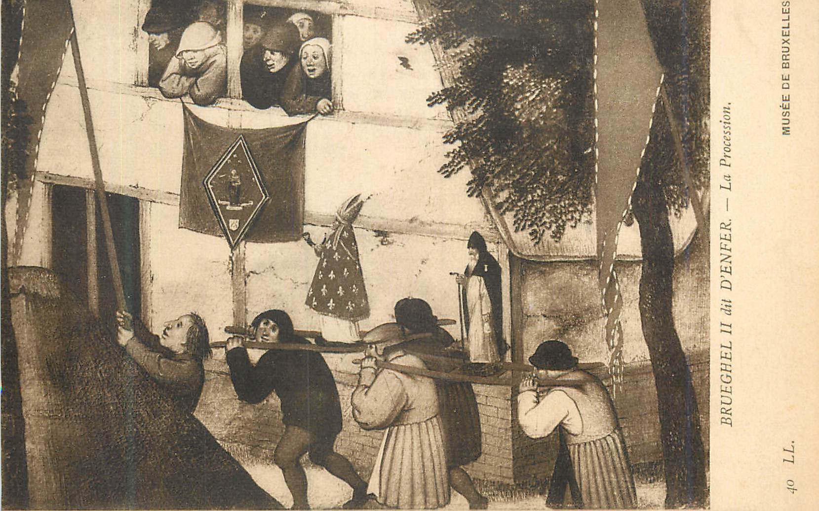 CPA Musee de Bruxelles Brueghel II dit D'enfer la Procession