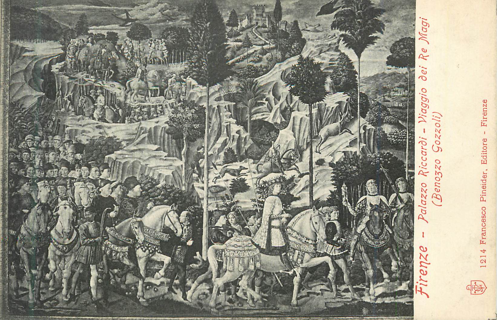 CPA Firenze Palazzo Riccardi Viaggio dei Re Magi (Benozzo Gozzoli)