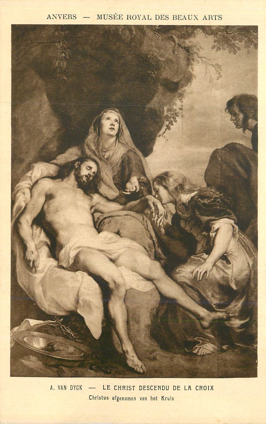 CPA Anvers Musee Royal des Beaux Arts Van Dyck le Christ Descendu de la Croix