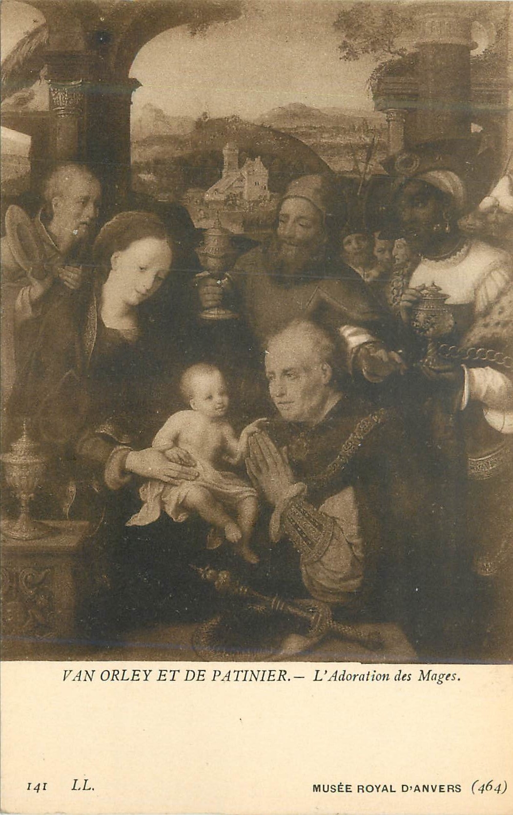 CPA Musee Royal d'Anvers Van Orley et de Patinier l'Adoration des Mages