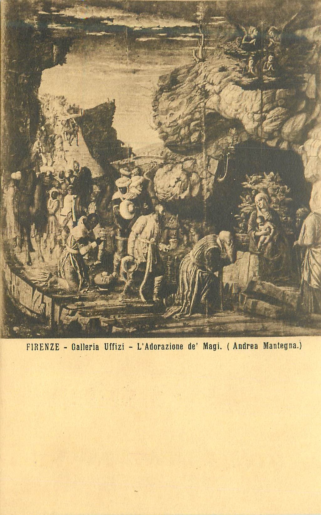 CPA Firenze Galleria Uffizi l'Adorazione de Magi