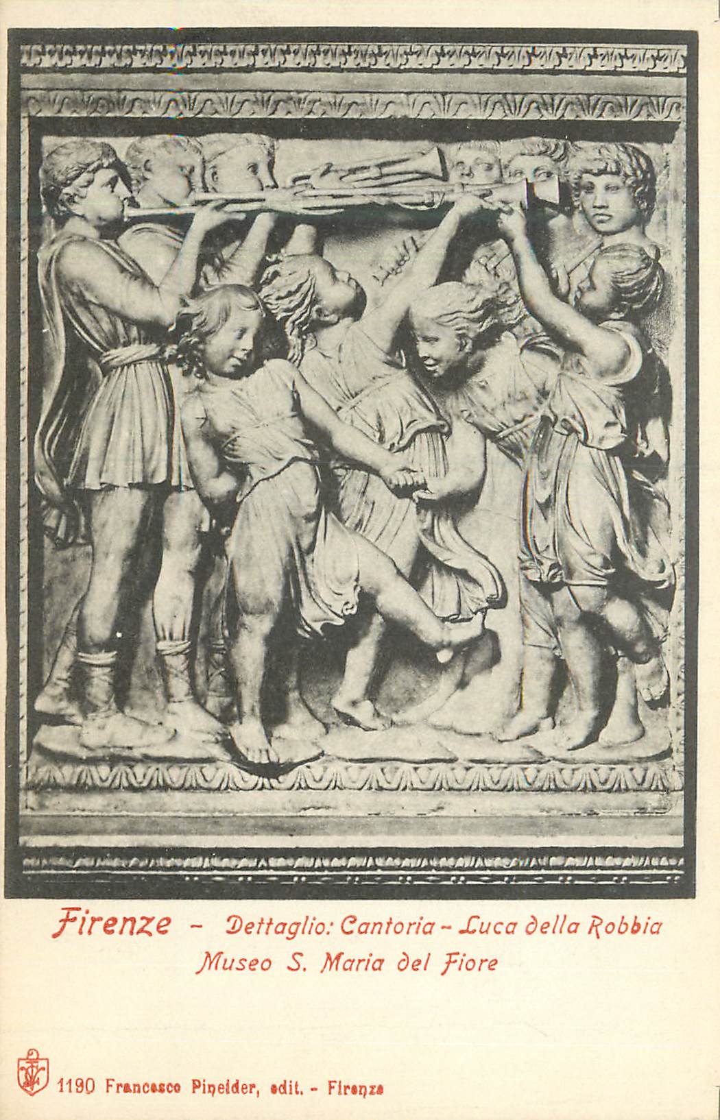 CPA Firenze Dettaglio Cantoria Luca della Robbia Museo S Maria del Fiore