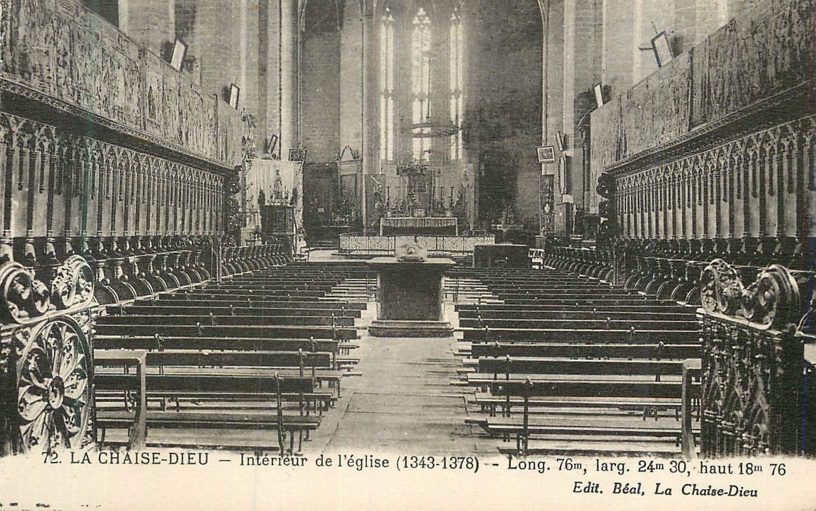 CPA la Chaise Dieu Interieur de l'Eglise(1343 1378)