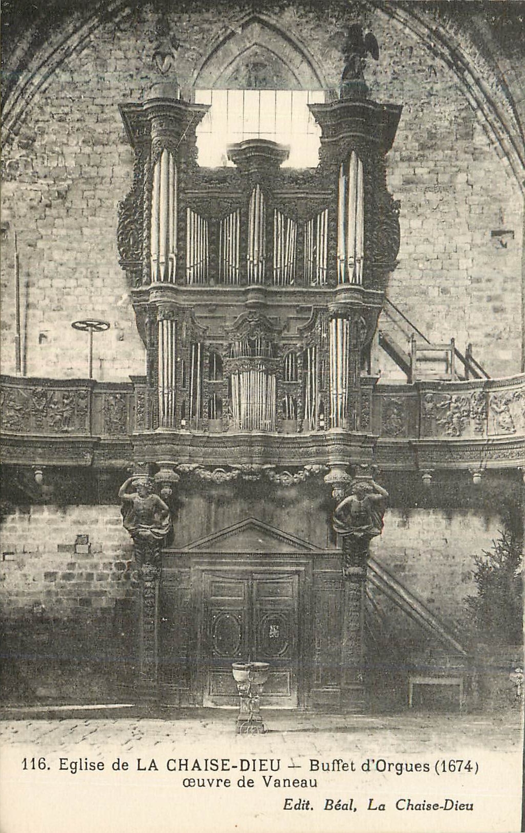 CPA Eglise de la Chaise Dieu Buffet d'orgues Oeuvre de Vaneau