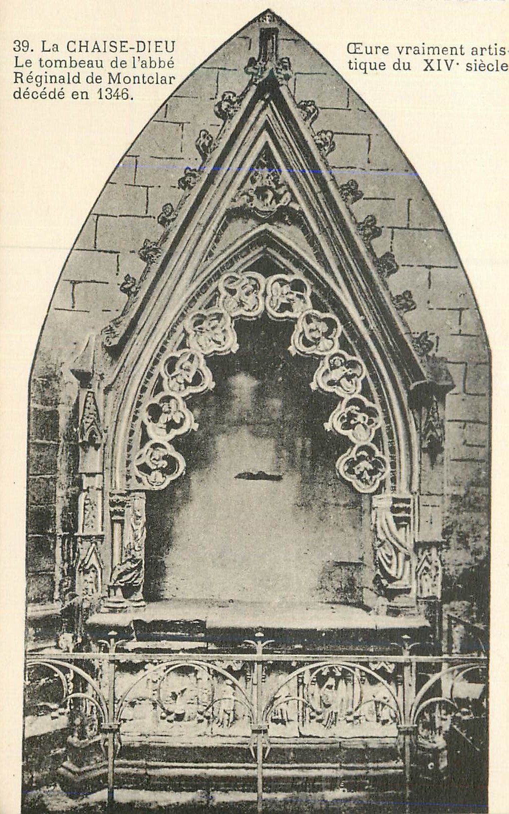 CPA la Chaise Dieu le Tombeau de l'Abbe Reginald de Montclar decede en 1346
