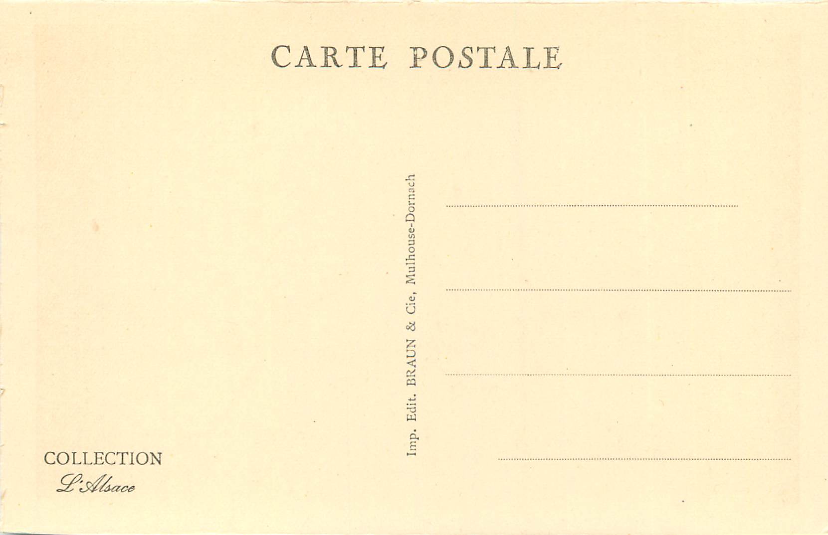 CPA Vallee de la Wormsa Spitzkoepfe et Hohneck — Back