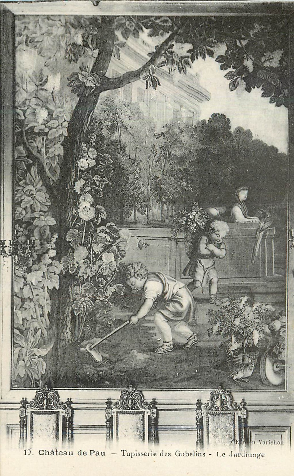 CPA Chateau de Pau Tapisserie des Gobelins le Jardinage