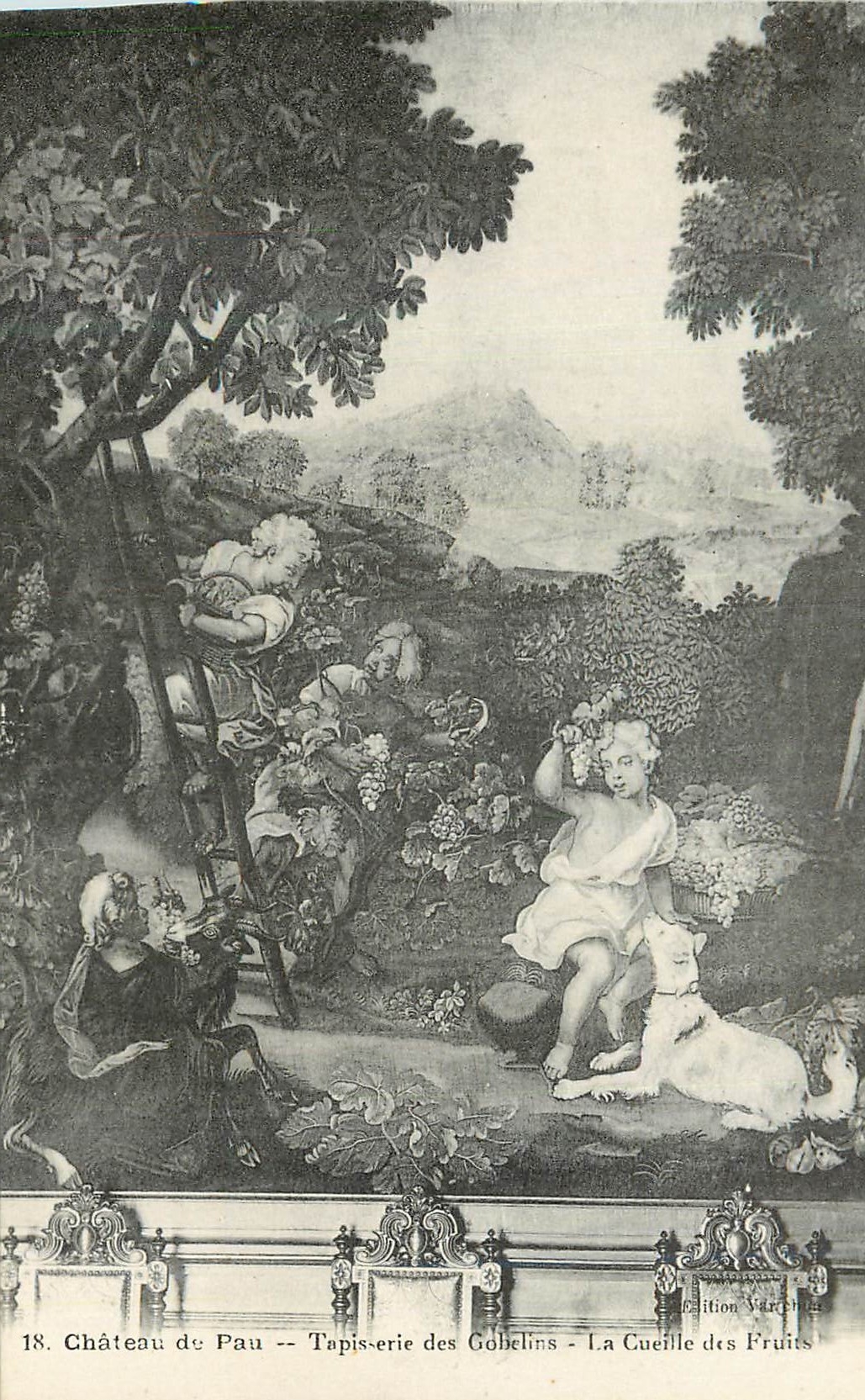 CPA Chateau de Pau Tapisserie des Gobelins la Cueille des Fruits