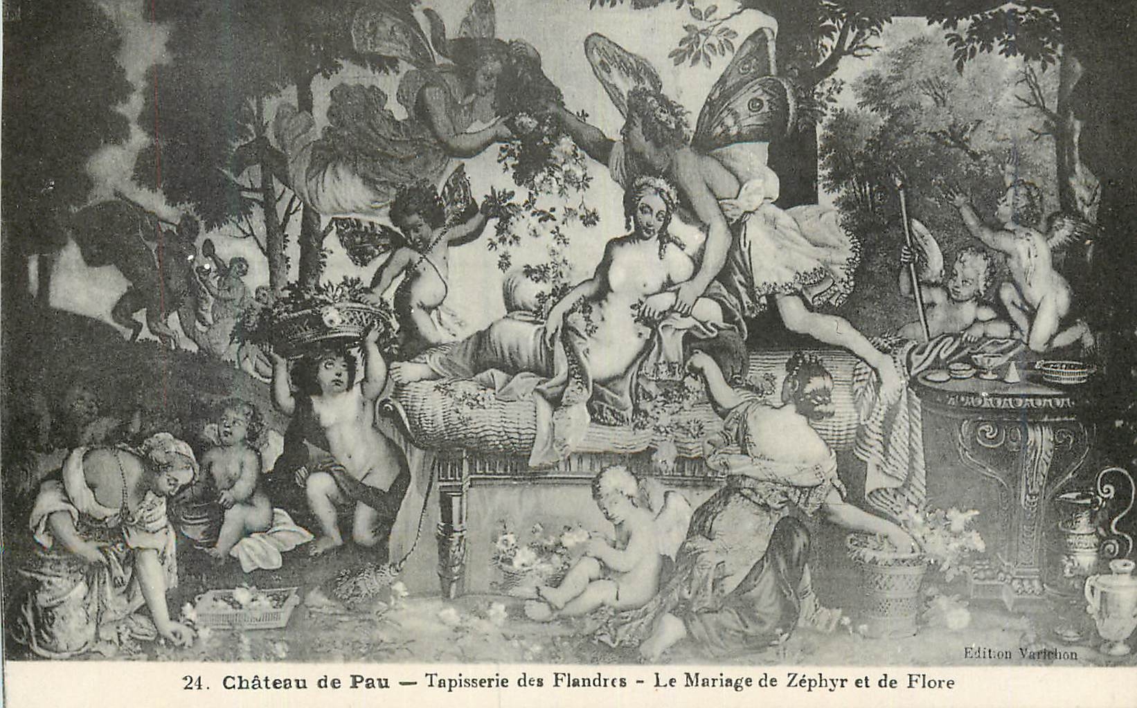 CPA Chateau de Pau Tapisserie des Flandres de Zephyr et de Flore