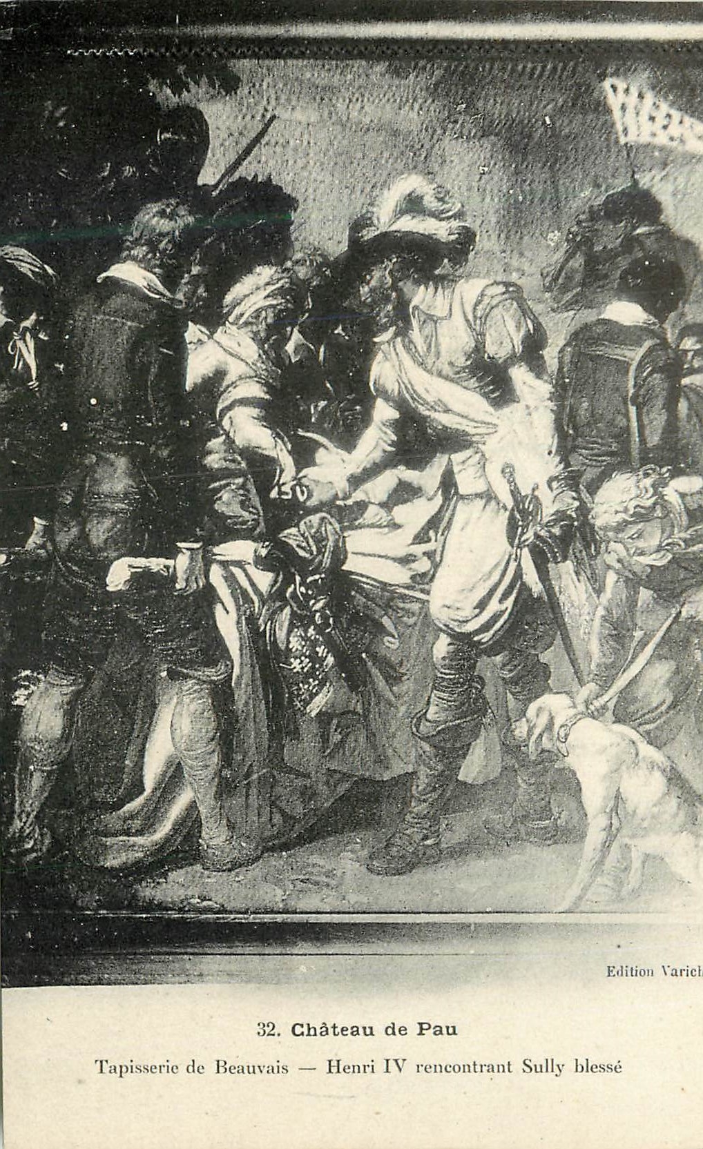 Château de Pau — Henri IV rencontrant Sully blessé — Édition Variel, n°32