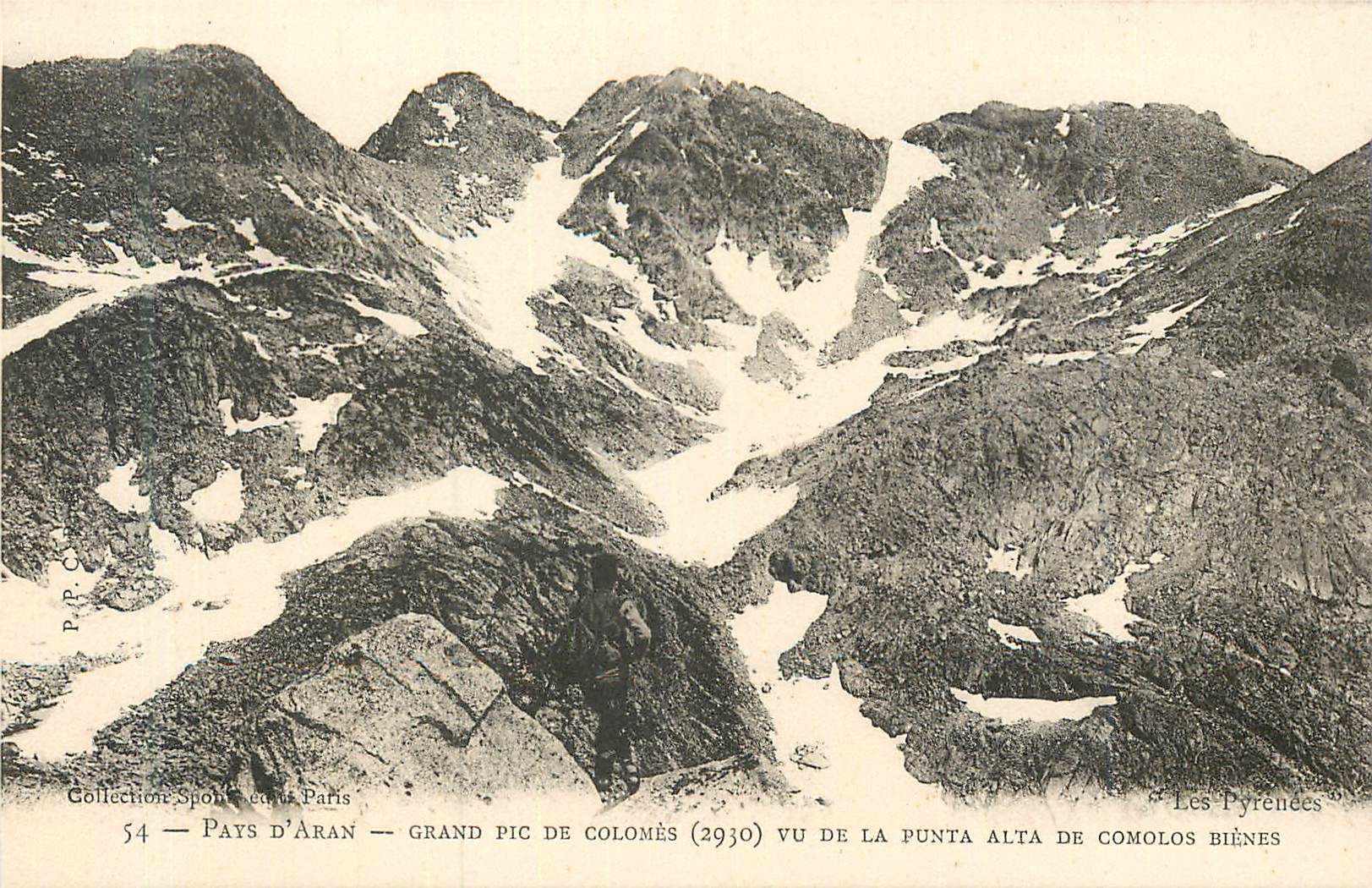 CPA Pays d'Aran Grand Pic de Colomes vue de la Punta Alta de Comolos Bienes