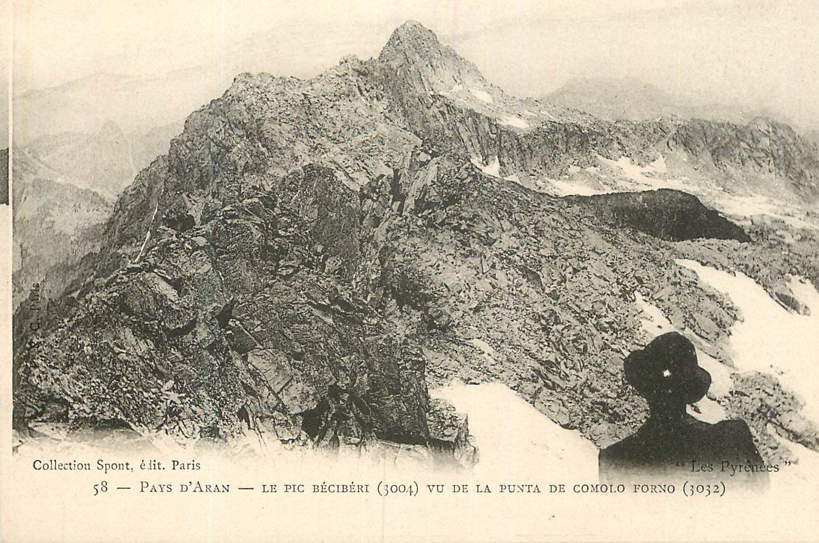 Pays d'Aran — Le Pic Bécibéri (3004) vu de la Punta de Comolo Forno (3032) — Collection Spont, édit. Paris
