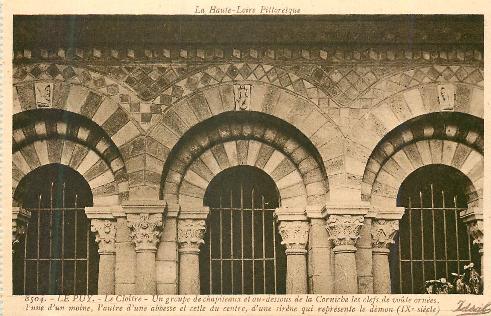 Le Puy - Le Cloître — détails architecturaux et chapiteaux romans — Éditions Idéal