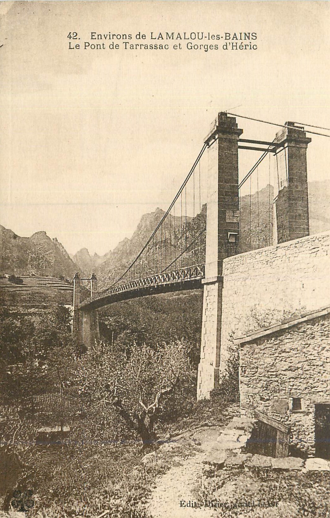 CPA Environs de Lamalou les Bains le Pont de Tarrassac et Gorges d'Heric