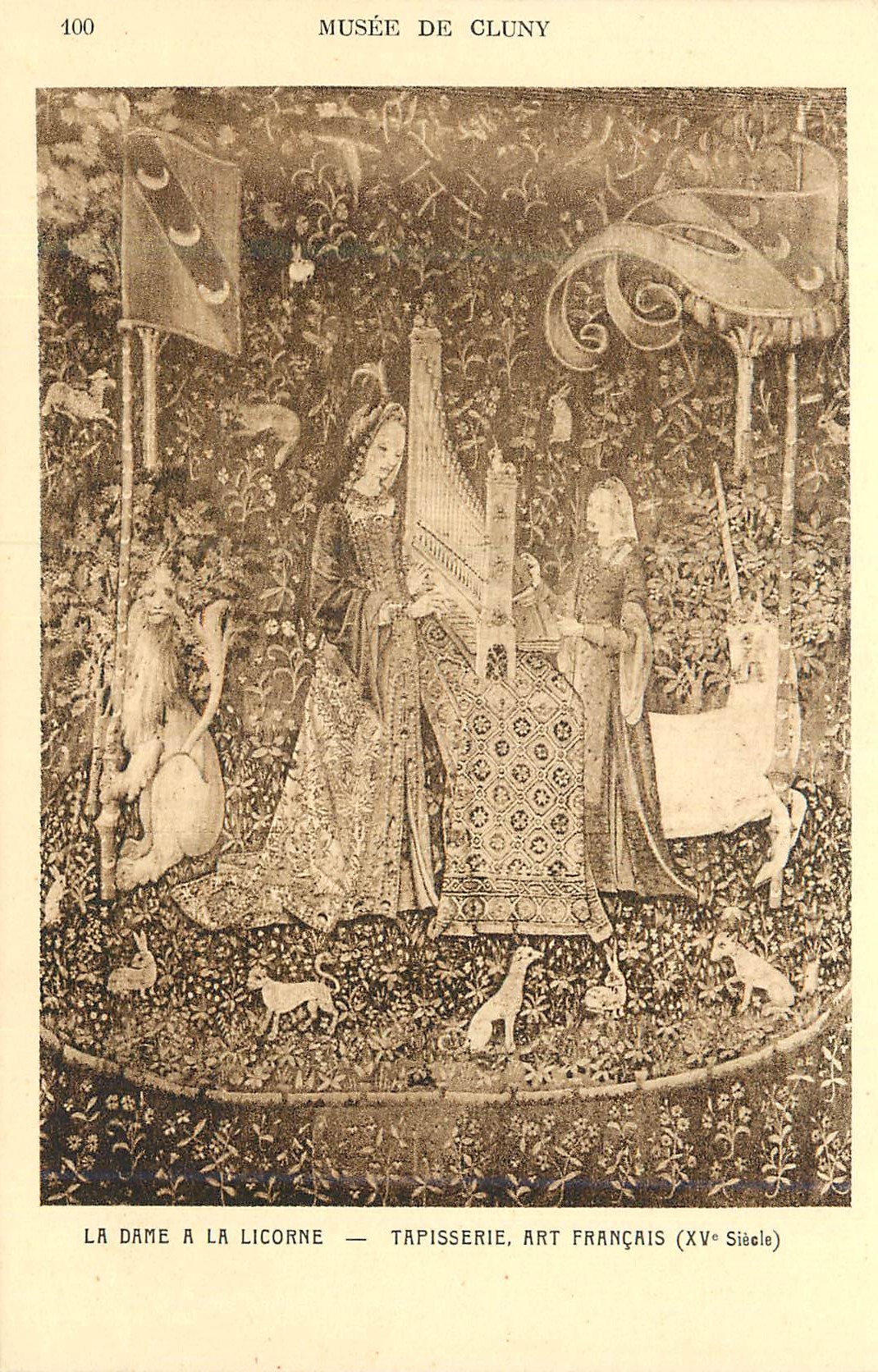 CPA Musee de Cluny la Dame a la Licorne Tapisserie Art Francais (XVe siecle)