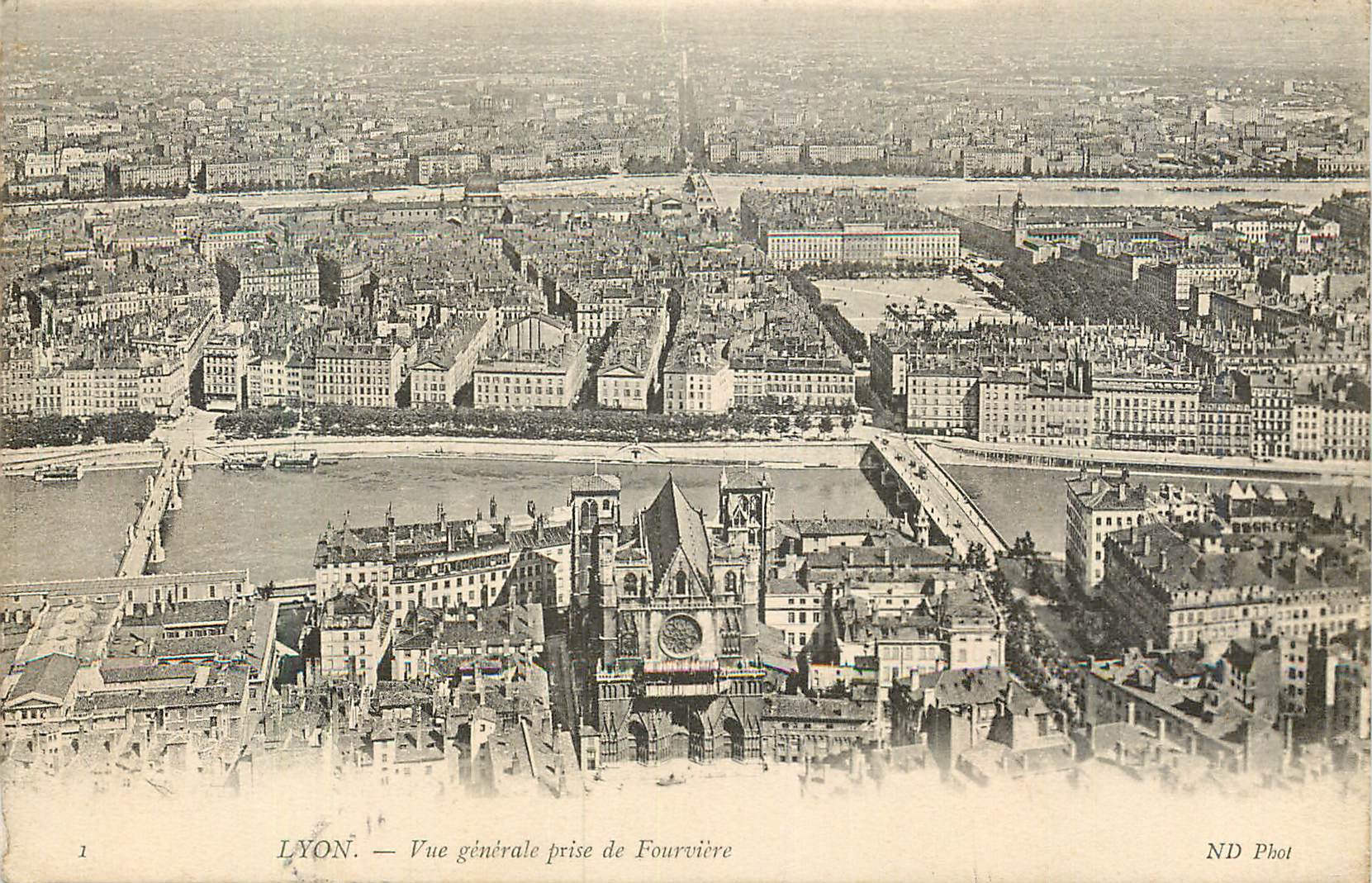 CPA Lyon vue Generale prise de Fourviere