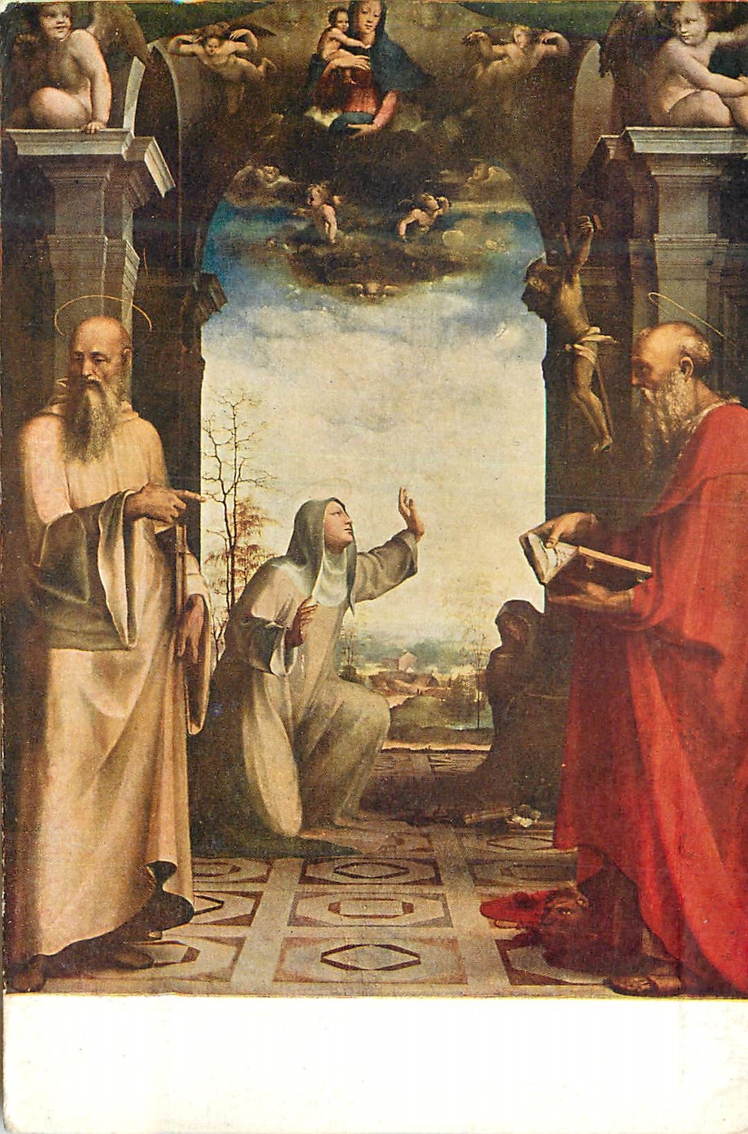 CPA Siena Accademia di Belle Arti le Stimmate di S Caterina (Domenico Beccafumi