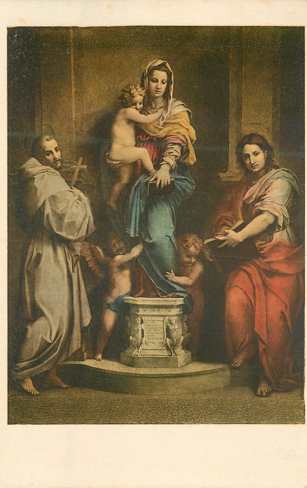 CPA Firenze la Madonna delle Arpie Andrea del Sarto Galleria Uffizi