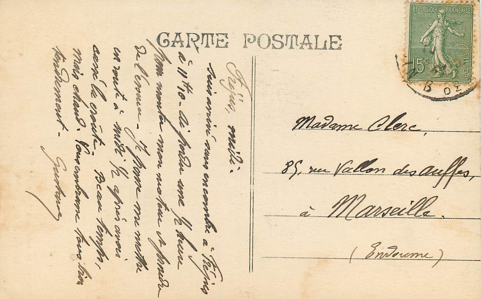 CPA la Provence Pittoresque Frejus la Porte d'Oree — Verso