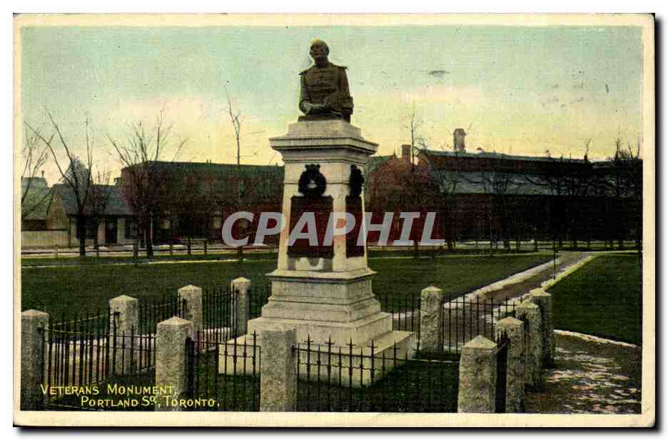 Canada-Veterans Monument-Portland Toronto- CPA