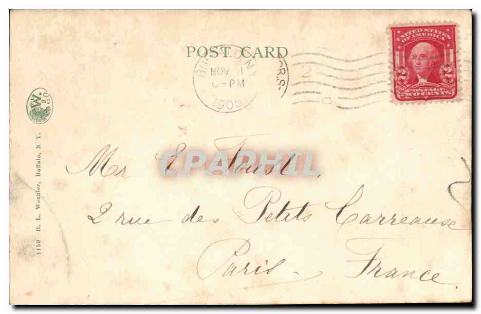 New York- Suspension Bridge of Lewingston- CPA — Back