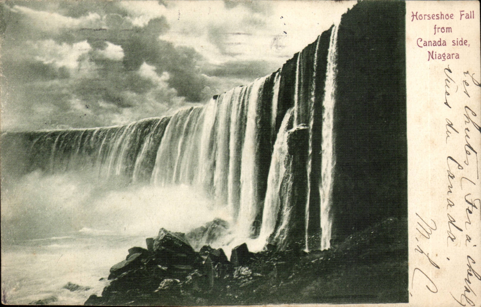 Canada- Niagra Falla- Horshoe Fall from Canada side- CPA